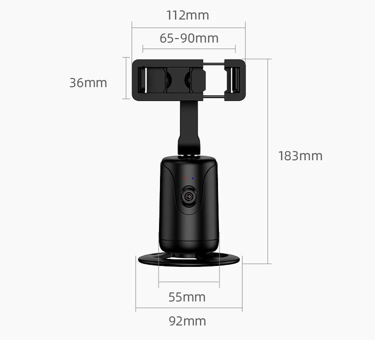 Automatic face tracking phone holder, foldable smart selfie stick, 360 ° rotating holder - Odopa Smart Shop