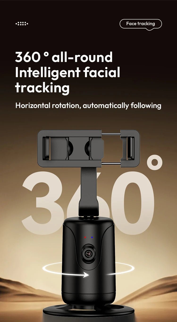 Automatic face tracking phone holder, foldable smart selfie stick, 360 ° rotating holder - Odopa Smart Shop