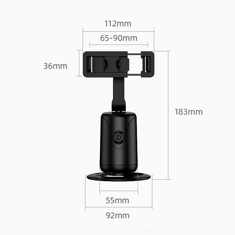 Automatic face tracking phone holder, foldable smart selfie stick, 360 ° rotating holder - Odopa Smart Shop