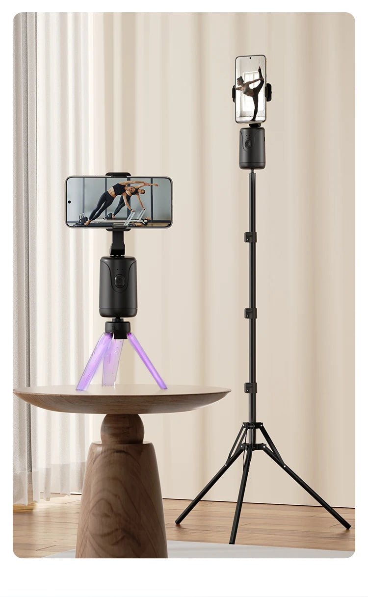 Automatic face tracking phone holder, foldable smart selfie stick, 360 ° rotating holder - Odopa Smart Shop