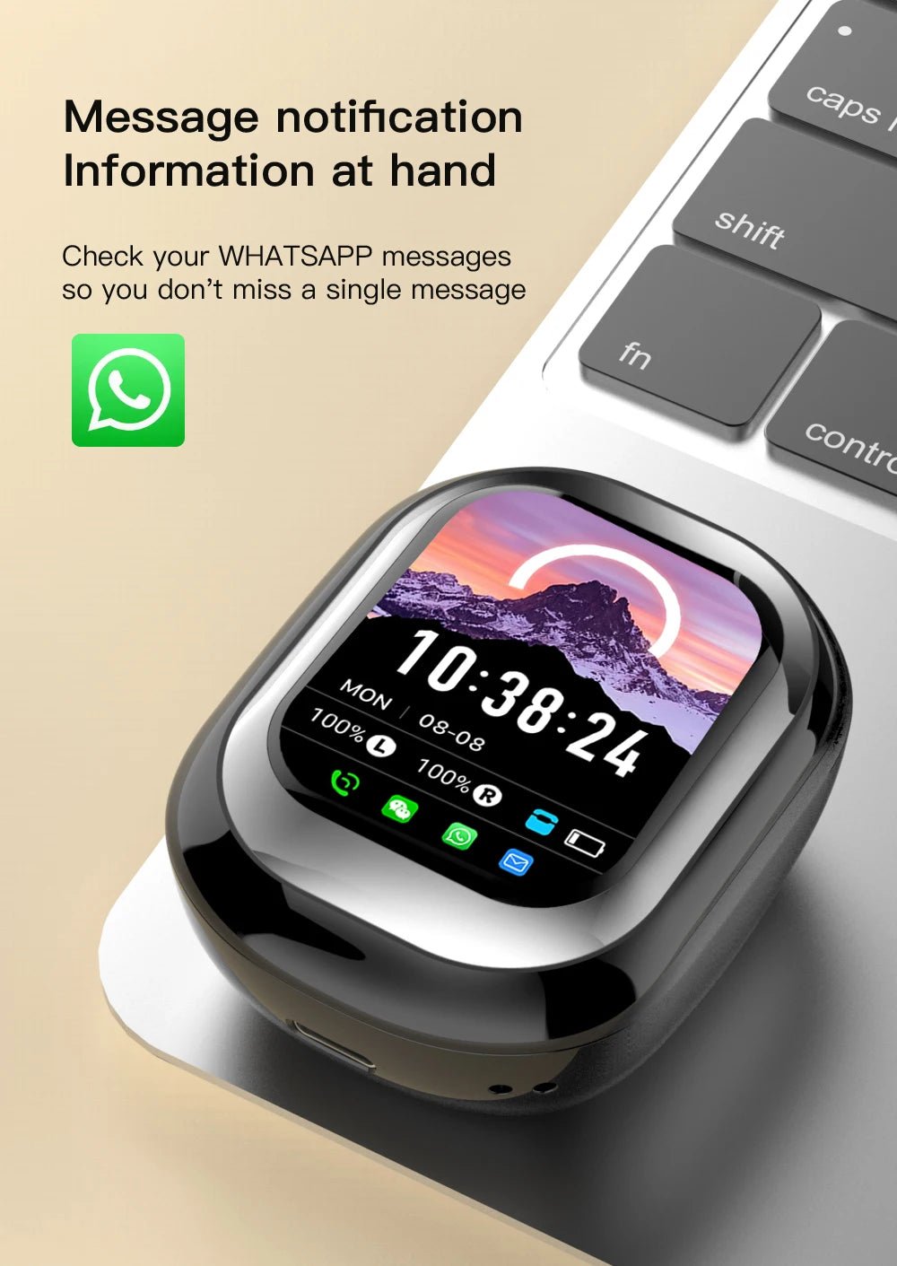 SE - ONE Smart LED TWS Earbuds – Touch Screen, Bluetooth 5.4, App Control, ENC Noise Cancellation,  - Odopa Smart Shop